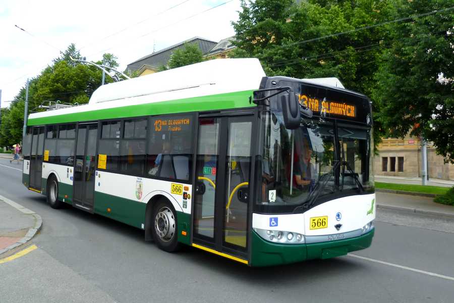 Trolleybus is used for traveling in Plzeň Czech Republic.